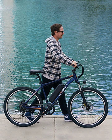 Jasion EB5 26" Electric Mountain Bike – 500W Peak Motor, 360Wh Removable Battery, 7-Speed, 40-Mile Range, Front Suspension