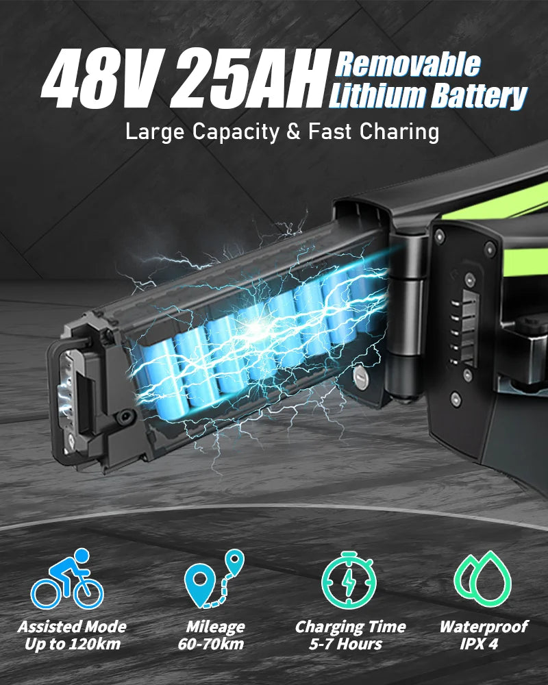 DEEPOWER H26PRO 2000W Fat Tire Folding Electric Mountain Bike