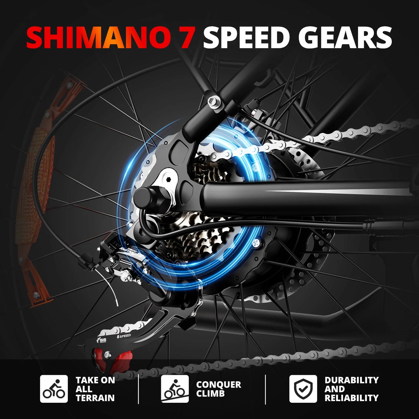 AMYET 1000w EB26 Fat Tire Hight Performance Electric Mountain Bike