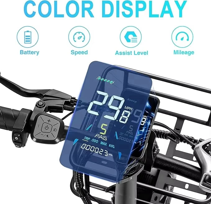 Ridstar 750w and 1000W Step Through Foldable Cruiser Electric Bike