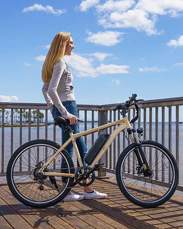 Jasion EB5 26" Electric Mountain Bike – 500W Peak Motor, 360Wh Removable Battery, 7-Speed, 40-Mile Range, Front Suspension