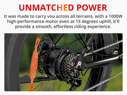 AMYET 1000w EB26 Fat Tire Hight Performance Electric Mountain Bike